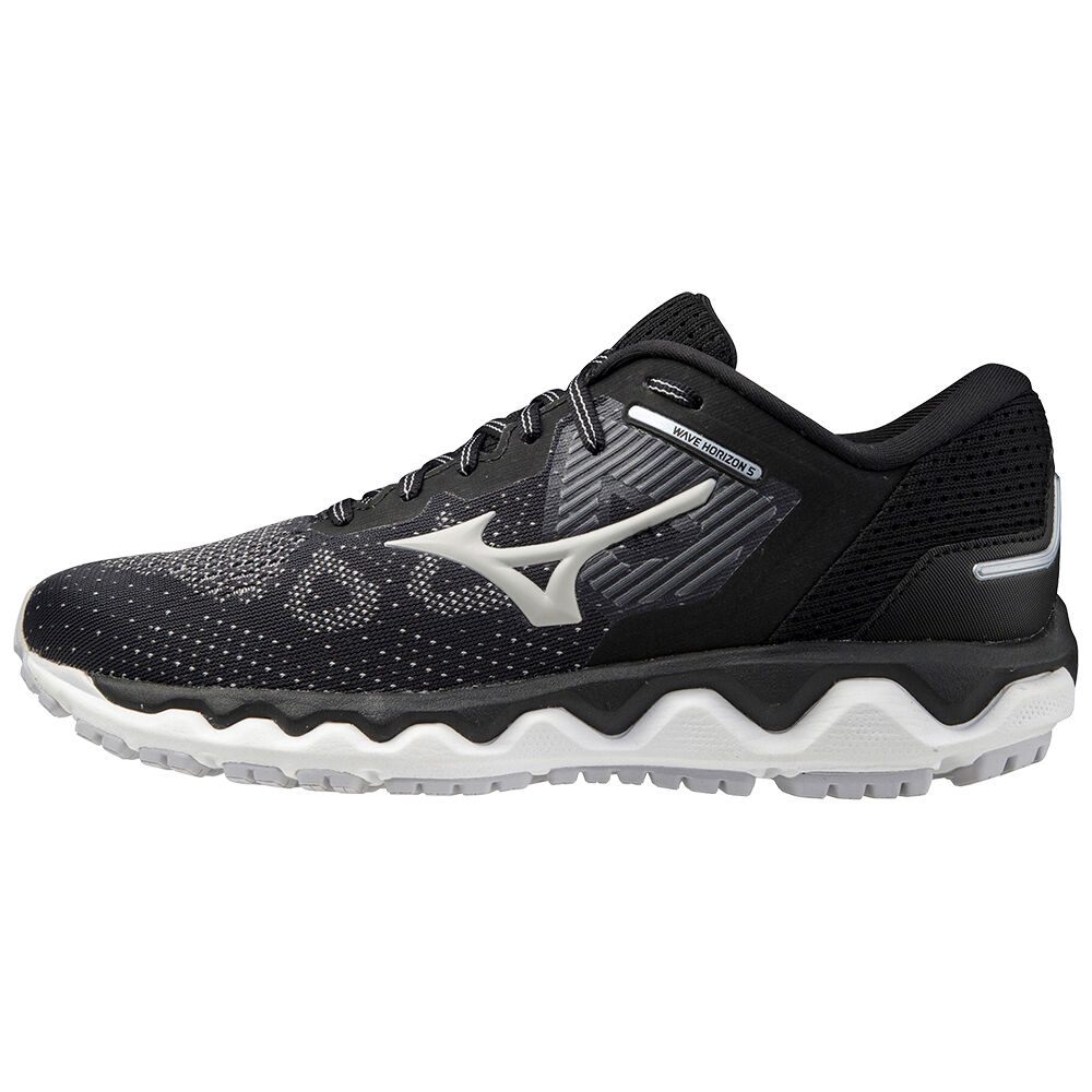 Damske Bezecke Topanky Mizuno Wave Horizon 5 Čierne/Biele Vypredaj HLTO80359